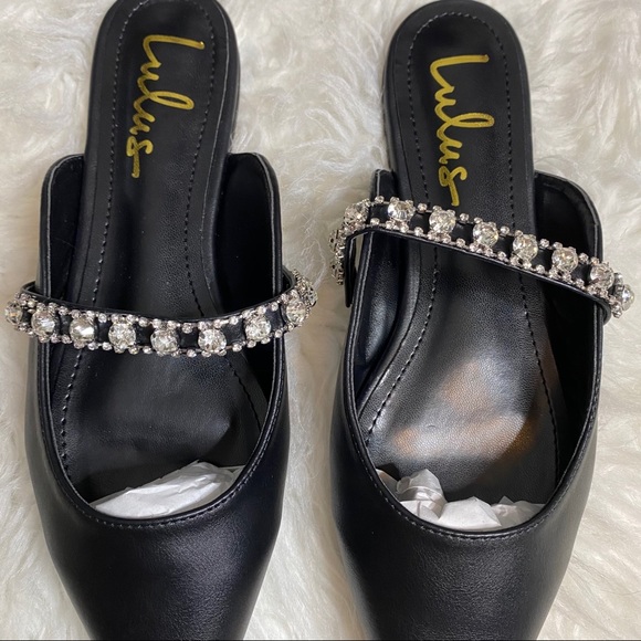 🔥SOLD🔥 Lulus Arlya Rhinestone Pointed-Toe Mule Slides - Picture 9 of 14